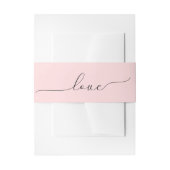 Bandeau De Faire-part Script mariage D'Amour Sur Rose Blush (Devant example)