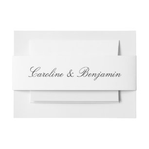 Bandeau De Faire-part Script minimaliste élégant Noms de mariage élégant