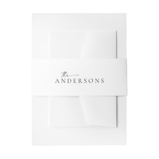 Bandeau De Faire-part Script minimaliste moderne chic + Mariage simple