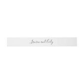 Bandeau De Faire-part Script moderne blanc et noir (Plat)