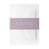 Bandeau De Faire-part Script moderne Dusty Lavender Mariage (Devant example)