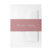 Bandeau De Faire-part Script moderne Dusty Rose Mariage (Devant example)