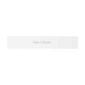 Bandeau De Faire-part Script moderne | Mariage blanc et lavande (Plat)