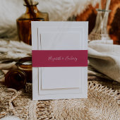 Bandeau De Faire-part Script moderne Mariage Magenta