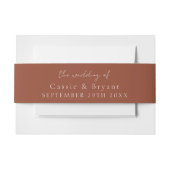 Bandeau De Faire-part Script Moderne Rustique Mariage en terre cuite de (Devant Example)