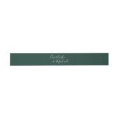 Bandeau De Faire-part Script simple Emerald Green Signature (Plat)