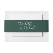 Bandeau De Faire-part Script simple Emerald Green Signature (Devant Example)