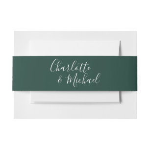 Bandeau De Faire-part Script simple Emerald Green Signature