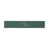 Bandeau De Faire-part Script simple Emerald Green Signature (Plat)