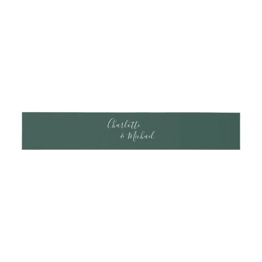 Bandeau De Faire-part Script simple Emerald Green Signature (Plat)
