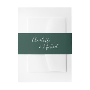 Bandeau De Faire-part Script simple Emerald Green Signature