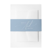 Bandeau De Faire-part Script Whimsical | Dusty Blue (Devant example)