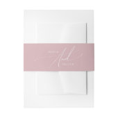 Bandeau De Faire-part Script Whimsical | Dusty Rose (Devant example)