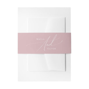 Bandeau De Faire-part Script Whimsical   Dusty Rose