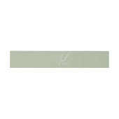 Bandeau De Faire-part Script Whimsical | Sage Green (Plat)