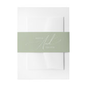 Bandeau De Faire-part Script Whimsical | Sage Green (Devant example)
