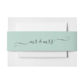 Bandeau De Faire-part Sea Green M. et Mme. (Devant Example)