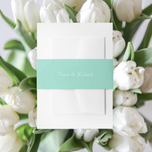 Bandeau De Faire-part Seafoam Simple Stylisé Nom Mariage