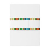 Bandeau De Faire-part Serape les bandes verticales estivales | Mariage (Dos Example)