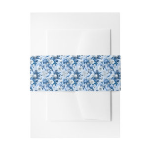 Bandeau De Faire-part Série Chinoserie bleu et blanc Design 3