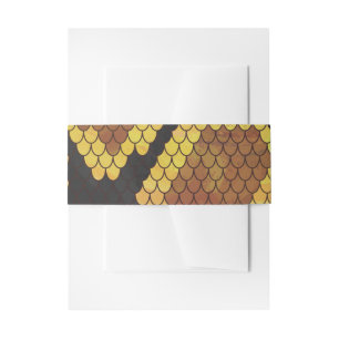 Bandeau De Faire-part Serpent Brown et impression or