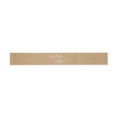 Bandeau De Faire-part Signature Script Kraft Rustique (Plat)