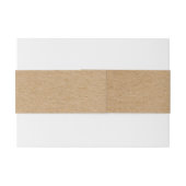 Bandeau De Faire-part Signature Script Kraft Rustique (Dos exemple)