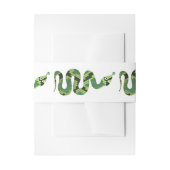 Bandeau De Faire-part Silhouette d'impression en noir et vert serpent (Devant example)
