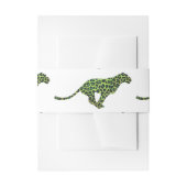 Bandeau De Faire-part Silhouette Leopard noir et vert (Devant example)