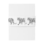 Bandeau De Faire-part Silhouette Tiger noir et blanc (Dos Example)
