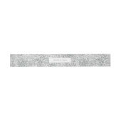 Bandeau De Faire-part Silver Grey Faux Parties scintillant Chic (Plat)