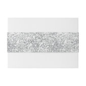 Bandeau De Faire-part Silver Grey Faux Parties scintillant Chic (Dos exemple)