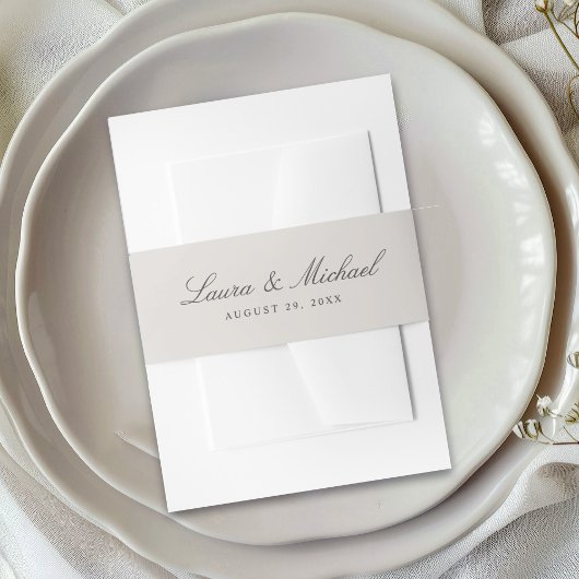 Bandeau De Faire-part Simple Beach Sand Personalized Wedding