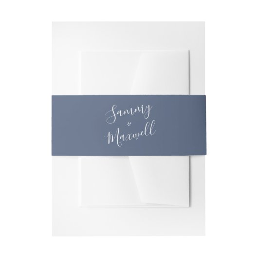 Bandeau De Faire-part Simple Beach Wedding Invitation Belly Band (Devant example)