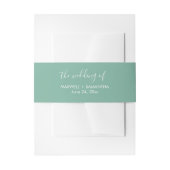 Bandeau De Faire-part Simple Beach Wedding Invitation Belly Band (Devant example)