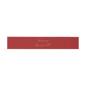 Bandeau De Faire-part Simple Berry Red Invitation Belly Band (Plat)