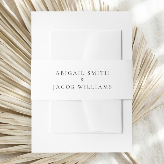 Bandeau De Faire-part Simple Black and White Elegant Wedding