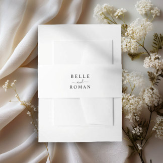 Bandeau De Faire-part Simple Black & White Wedding