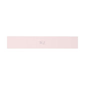 Bandeau De Faire-part Simple Blush Pink | Lavender Initials Wedding (Plat)