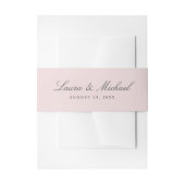 Bandeau De Faire-part Simple Blush Pink Personalized Wedding (Devant example)
