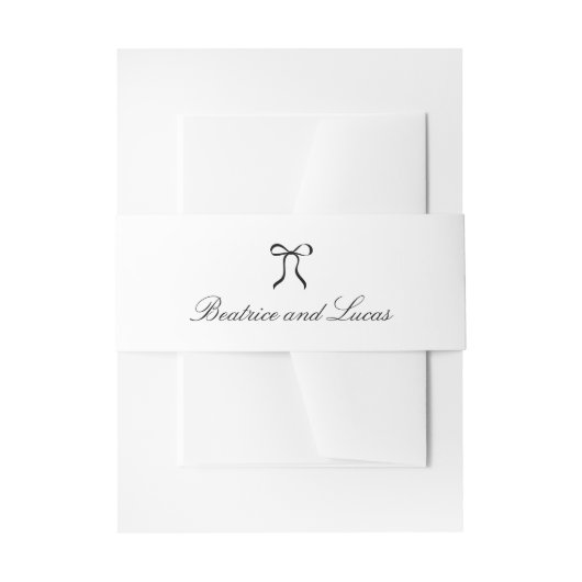 Bandeau De Faire-part Simple Bow Mariage Classique (Devant example)