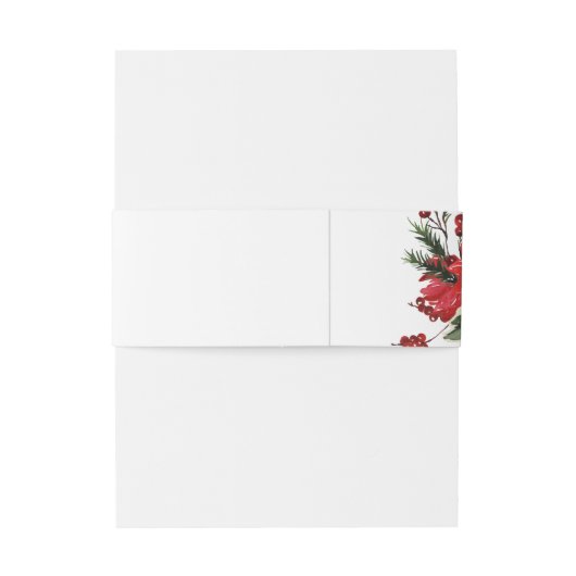 Bandeau De Faire-part Simple classique Noël Mariage blanc (Dos Example)