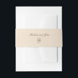 Bandeau De Faire-part Simple crème Tan Beige Vintage Belly Bandes<br><div class="desc">Customisez ces Bandes de ventre en crème beige simple,  entièrement personnalisables et configurées en modèle pour votre personnalisation aisée.</div>