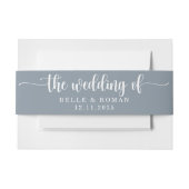 Bandeau De Faire-part Simple Dusty Blue Mariage de l'invitation (Devant Example)