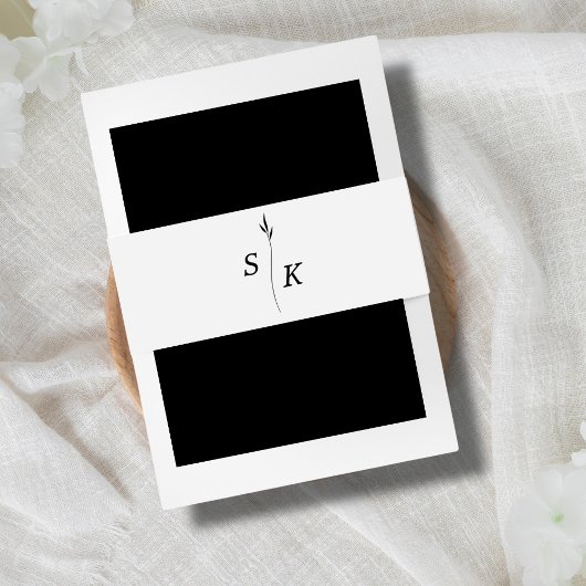 Bandeau De Faire-part Simple élégance Personnalisée Mariage de monogramm