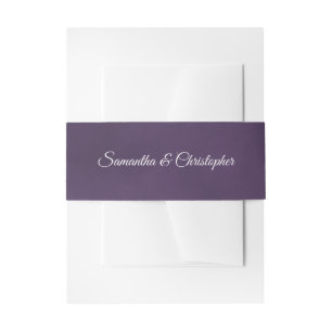 Bandeau De Faire-part Simple Elegant Améthyste Mariage pourpre