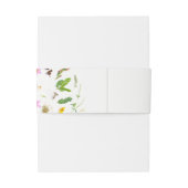 Bandeau De Faire-part Simple Elégant Mariage de fleurs sauvages botaniqu (Dos Example)