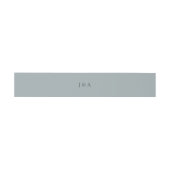Bandeau De Faire-part Simple Élégant Monogramme Dusty Blue (Plat)