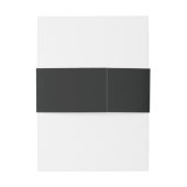 Bandeau De Faire-part Simple élégant Script chic Mariage noir et blanc (Dos Example)