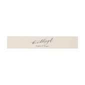 Bandeau De Faire-part Simple Elegant Script Cream Le Mariage De (Plat)
